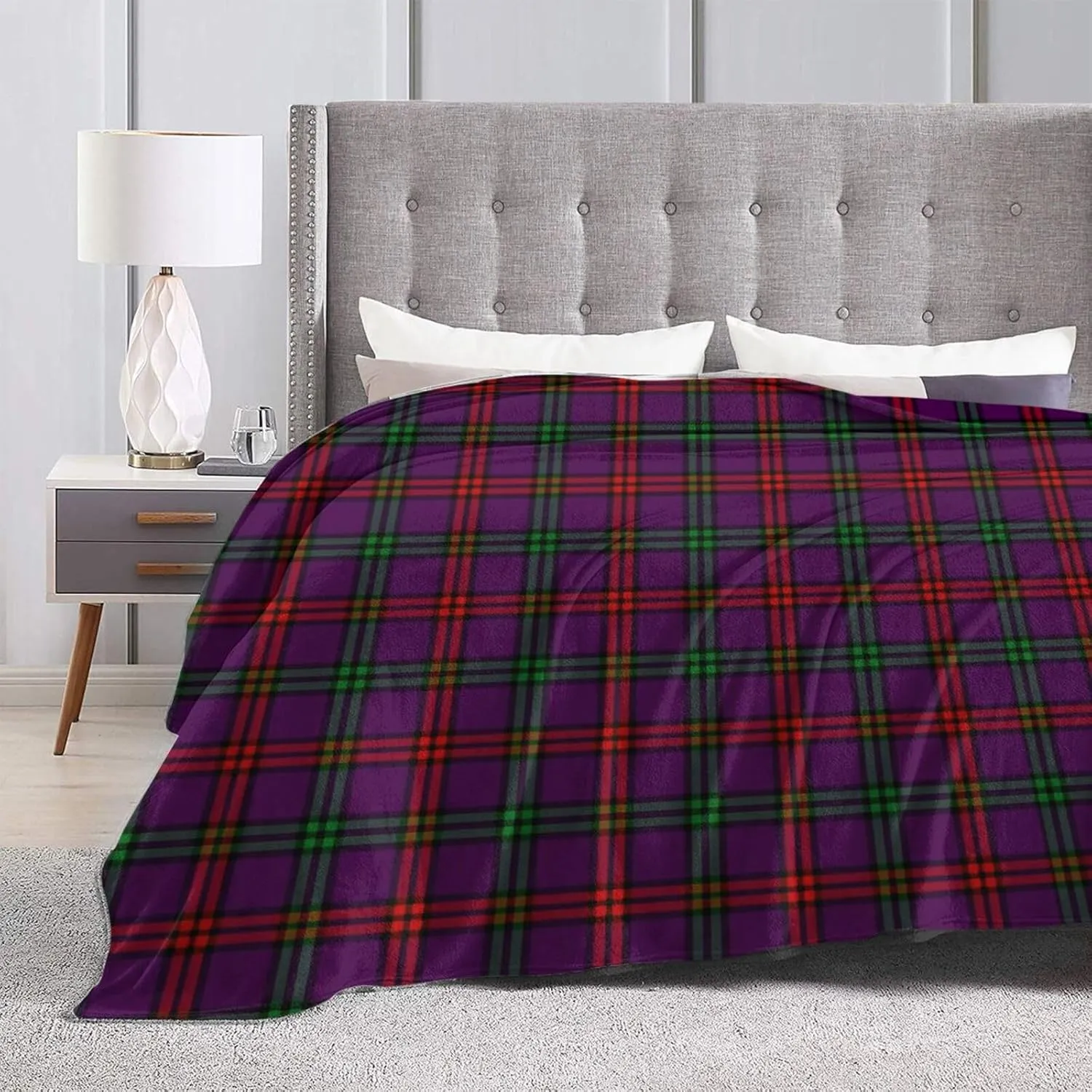 Scottish Clan Montgomery Tartan Plaid Ultra-Soft Micro Fleece Blanket 3D Fashion Print All Season Couch Sofa Warm Bed Throw Blanket 60"X50"
