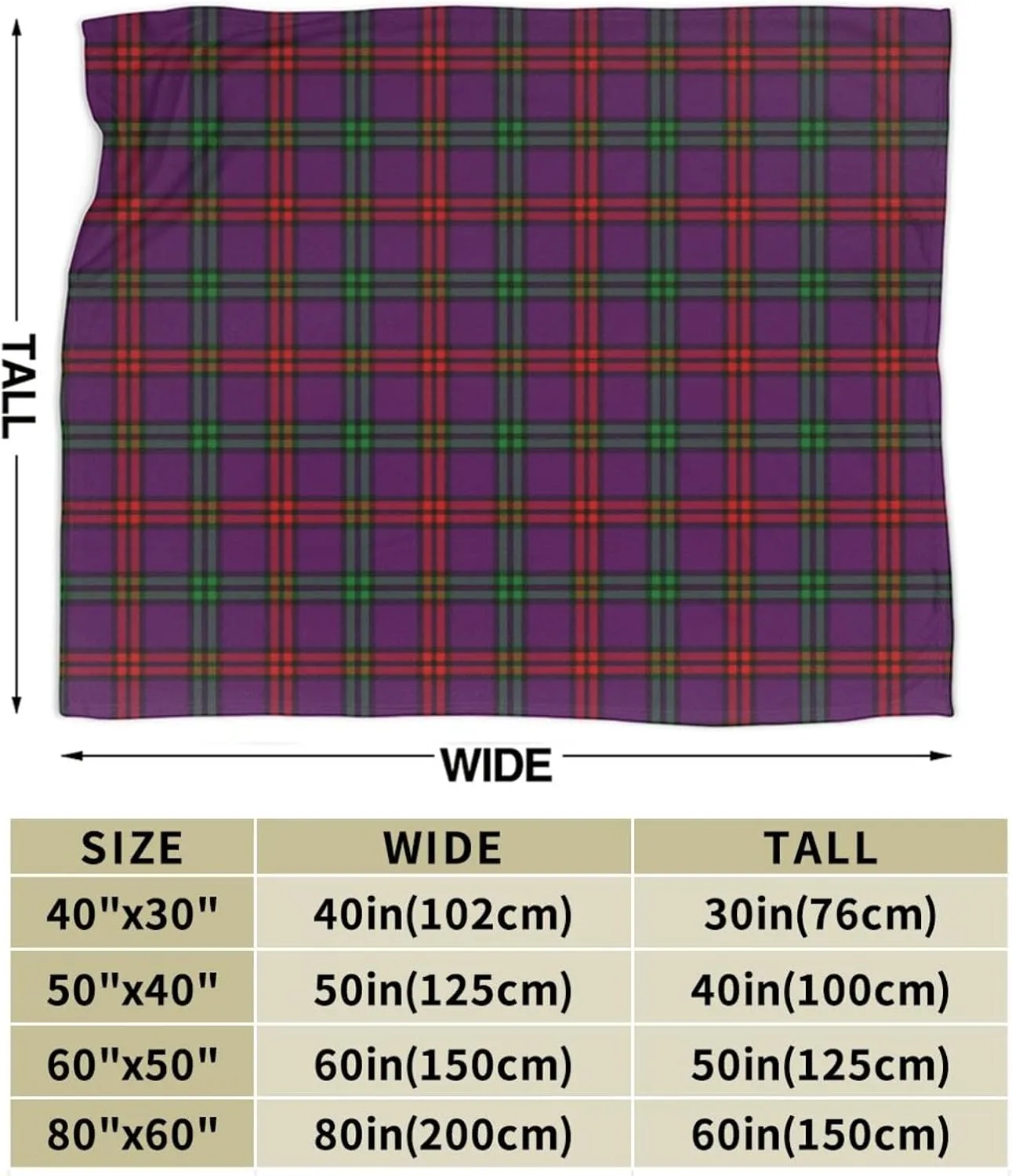 Scottish Clan Montgomery Tartan Plaid Ultra-Soft Micro Fleece Blanket 3D Fashion Print All Season Couch Sofa Warm Bed Throw Blanket 60"X50"