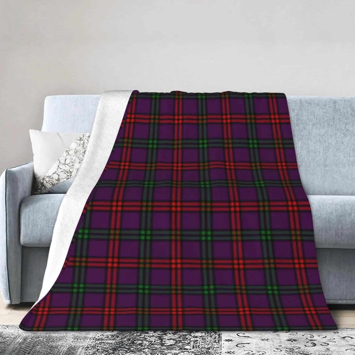 Scottish Clan Montgomery Tartan Plaid Ultra-Soft Micro Fleece Blanket 3D Fashion Print All Season Couch Sofa Warm Bed Throw Blanket 60"X50"