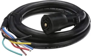 Seachoice Trailer Molded Connector, 7 Way, 8 Ft.