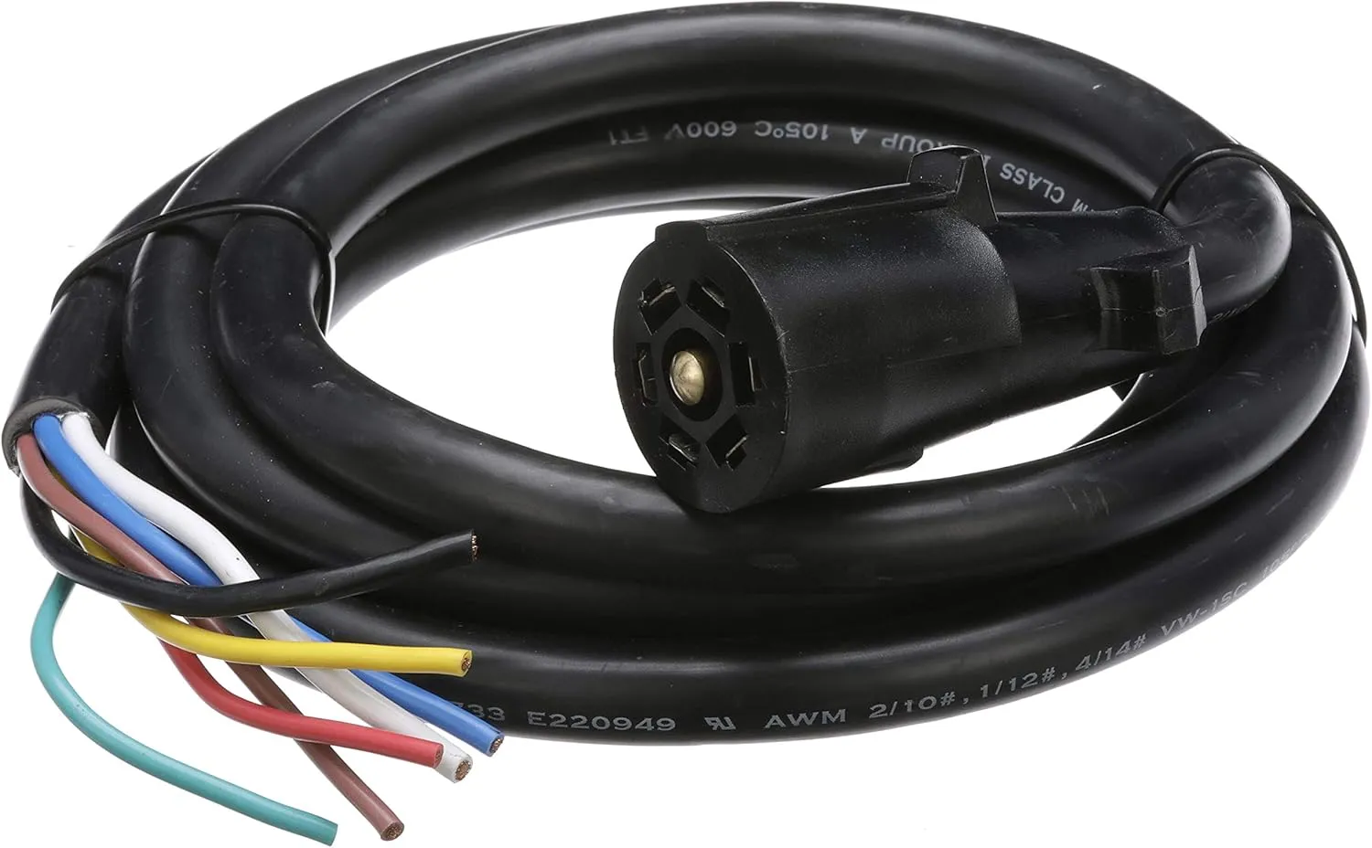 Seachoice Trailer Molded Connector, 7 Way, 8 Ft.