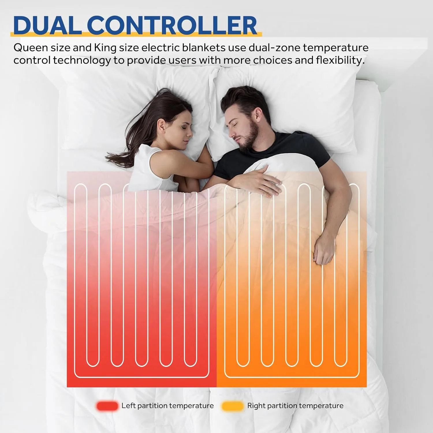 Sealy Electric Blanket Queen Size, Plaid Short Plush & Sherpa Electric Throw Blanket with 10 Heating Levels & 1-12 Hours Auto Shut Off, Machine Washable, Black