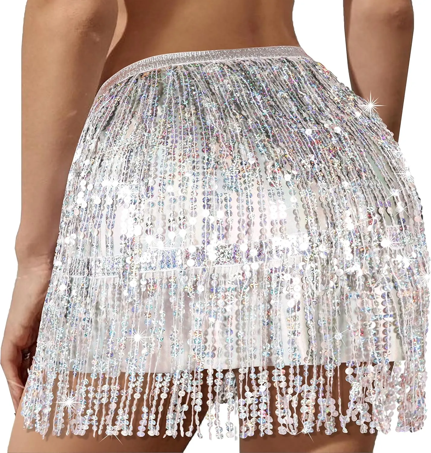 Seawhisper Sequin Fringe Skirt Festival Outfits for Women
