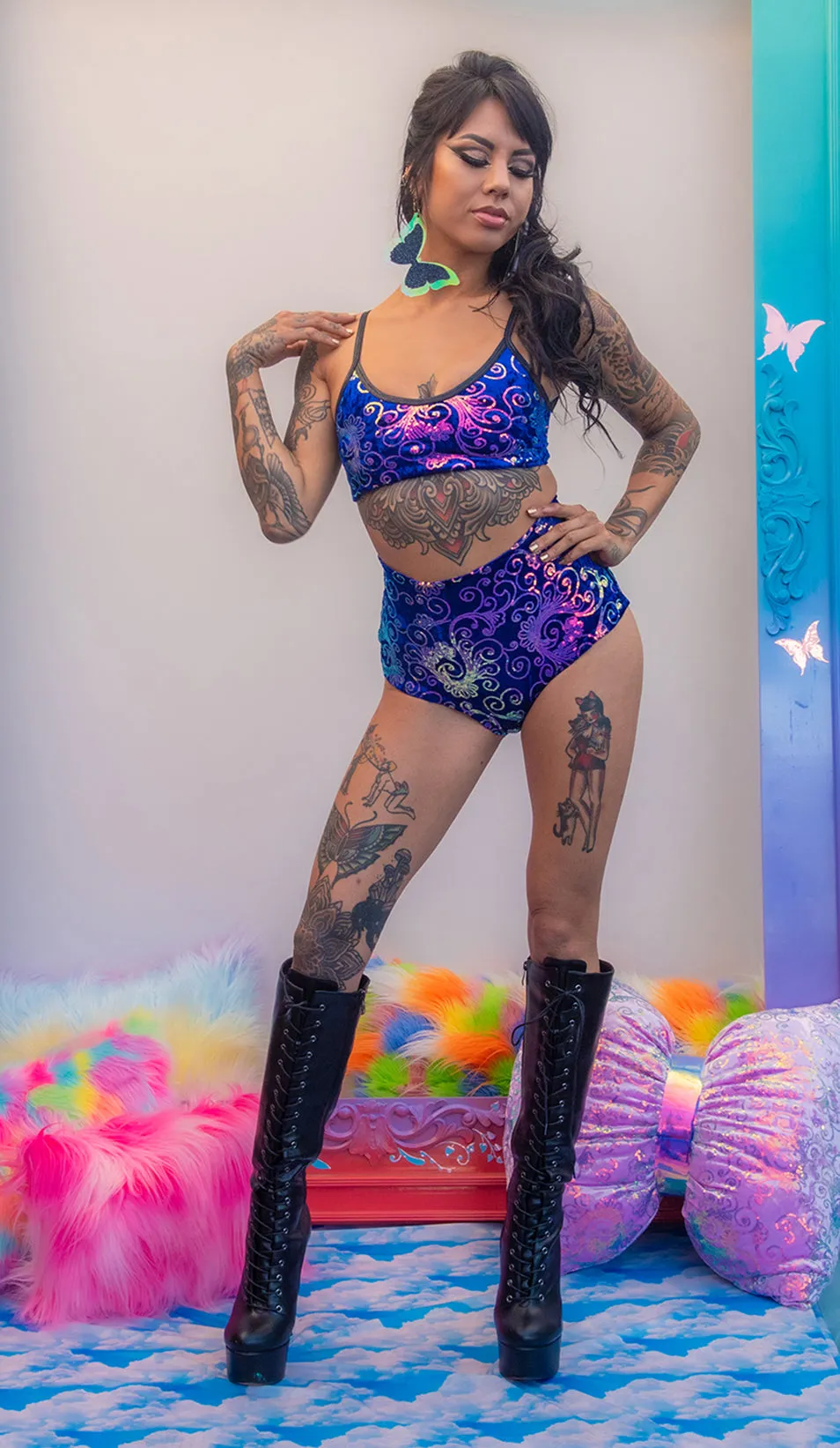 Sequin Velvet Short
