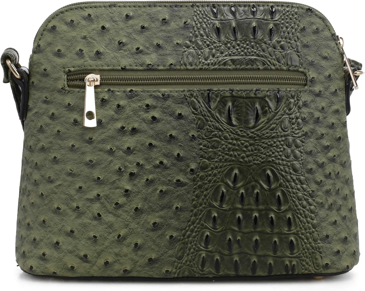 SG SUGU Lightweight Dome Crossbody Bag Shoulder Bag with Animal Skin Pattern | Tassel Zipper