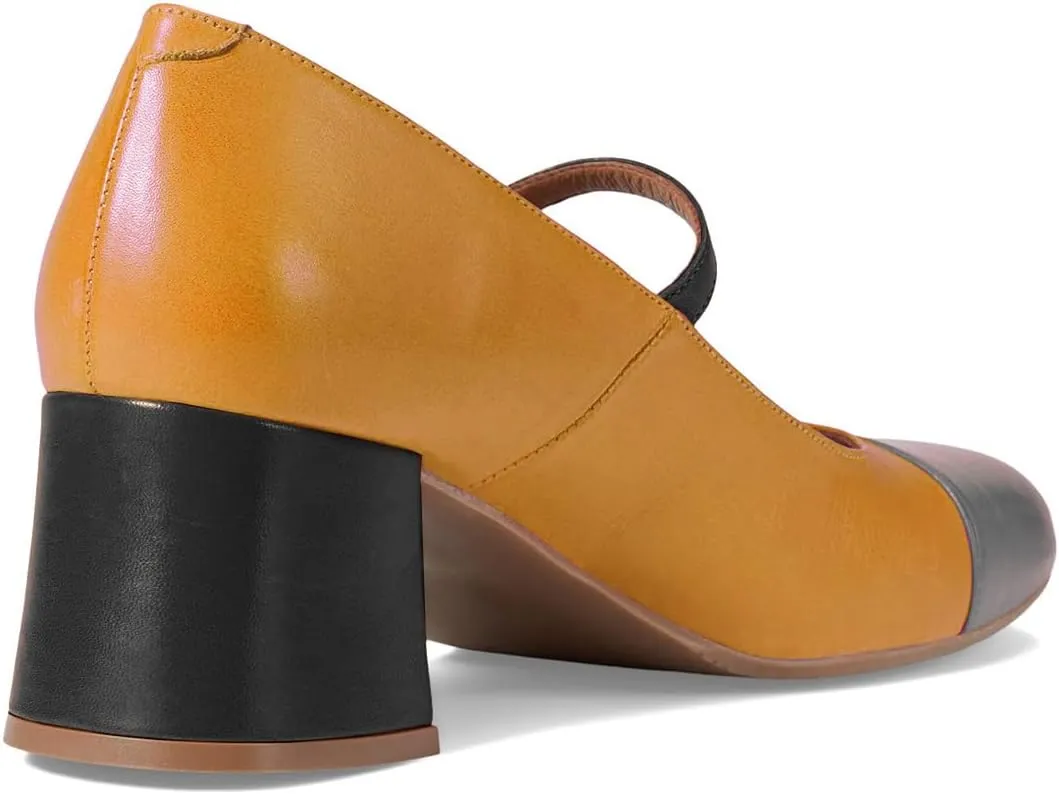 SHODENSE Women Rainbow Pumps Low Chunky Heel Mary Jane Shoes Square Cap Toe Ankle Strap Dress Pumps Two-Toned Mid Block Heel Mary Janes Lolita Shoes Multicolor Patchwork Office Wedding Party 4-11 M US