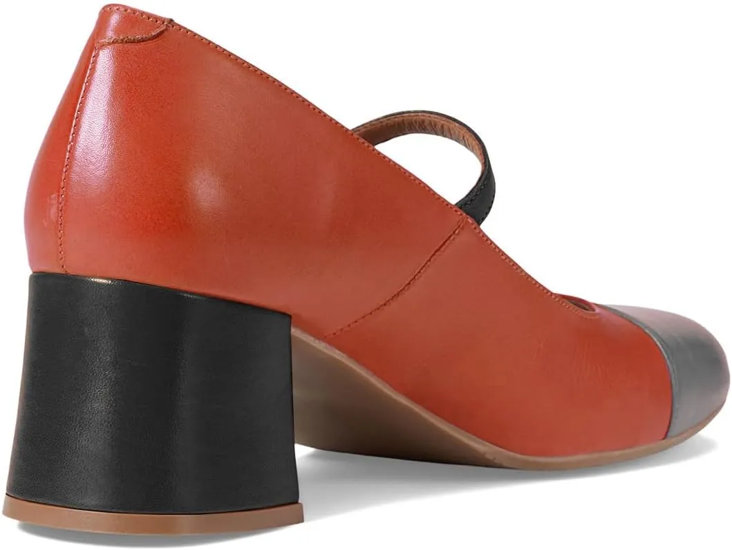 SHODENSE Women Rainbow Pumps Low Chunky Heel Mary Jane Shoes Square Cap Toe Ankle Strap Dress Pumps Two-Toned Mid Block Heel Mary Janes Lolita Shoes Multicolor Patchwork Office Wedding Party 4-11 M US