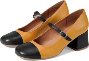 SHODENSE Women Rainbow Pumps Low Chunky Heel Mary Jane Shoes Square Cap Toe Ankle Strap Dress Pumps Two-Toned Mid Block Heel Mary Janes Lolita Shoes Multicolor Patchwork Office Wedding Party 4-11 M US