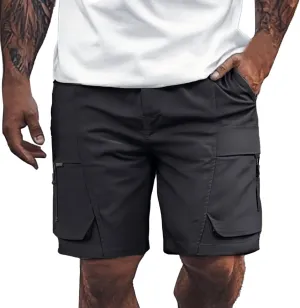Shorts for Men Trendy Adjustable Track Regular Fit Date Belt Linen Short Shorts for Men Bungee Lightweight Cropped