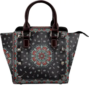 Shoulder Bag for Women Rivet Satchel Faux Leather Handbags Purse Crossbody Bags