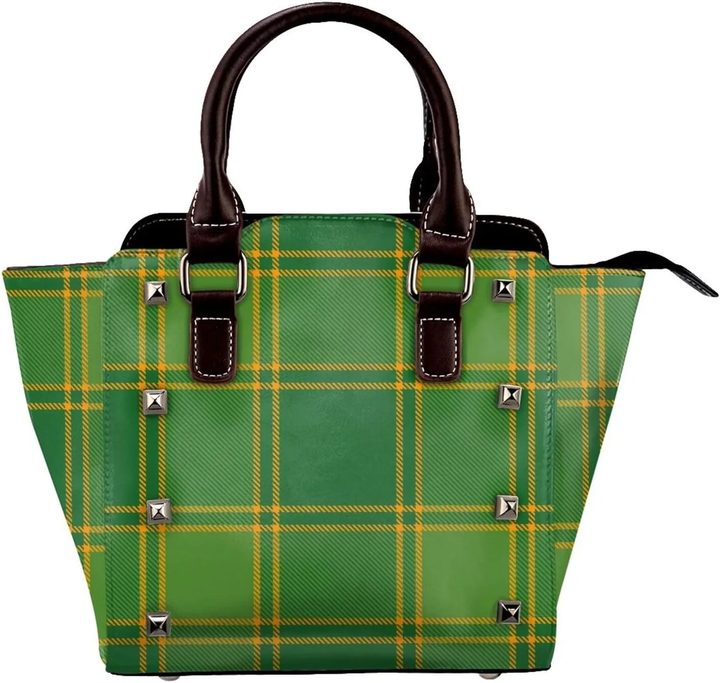 Shoulder Bag for Women Tote Bag Shoulder Bag Handbag PU Leather Studded Satchel Bag with Pockets