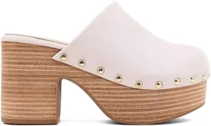 Shu Shop Womens Gigi Studded Platform Clogs Casual - Off White