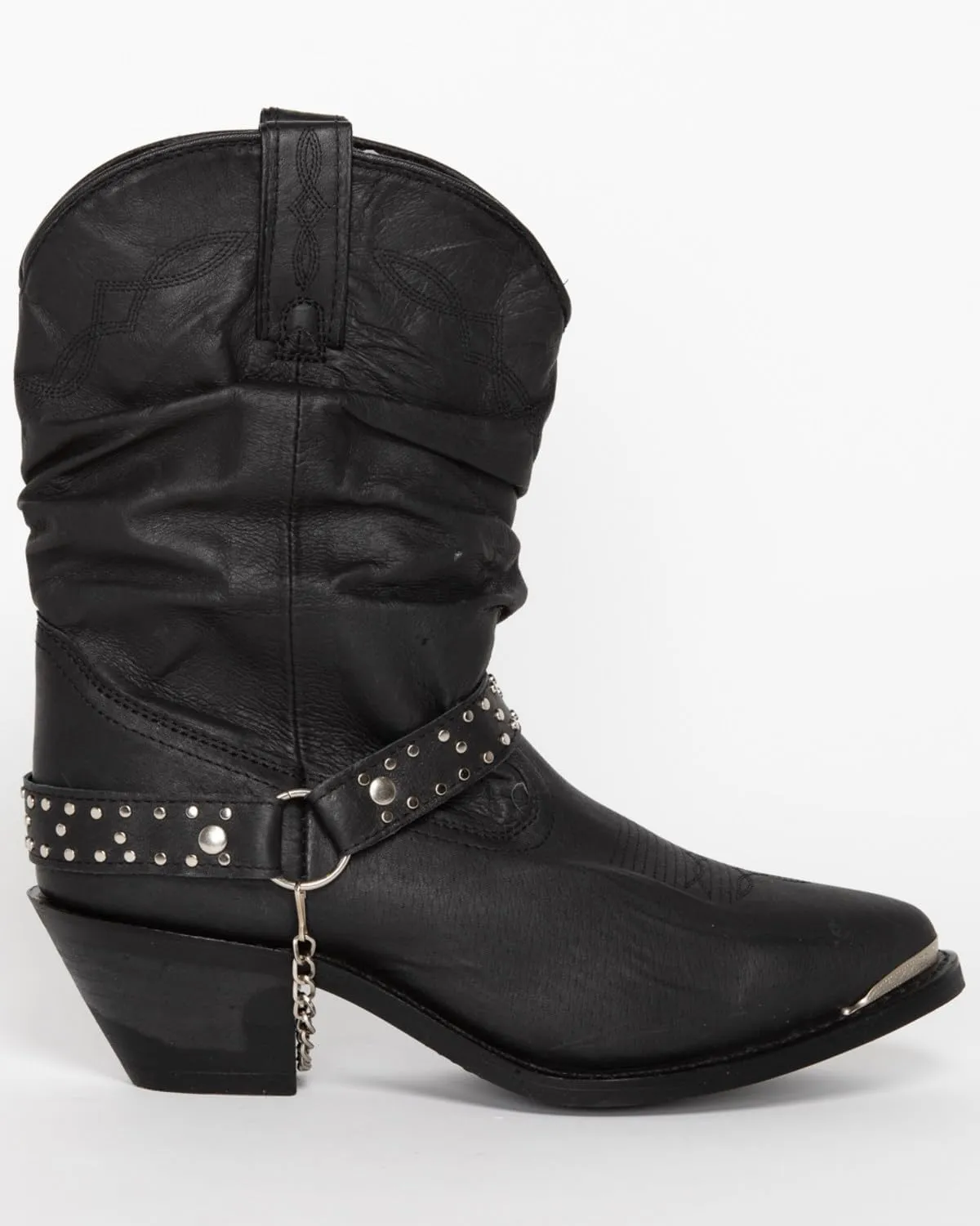 Shyanne Women's Tammye Slouch Harness Fashion Boot Round Toe - Sh1131a Blk