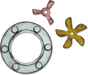 Sizzix Steampunk Parts Dies, Multicolor