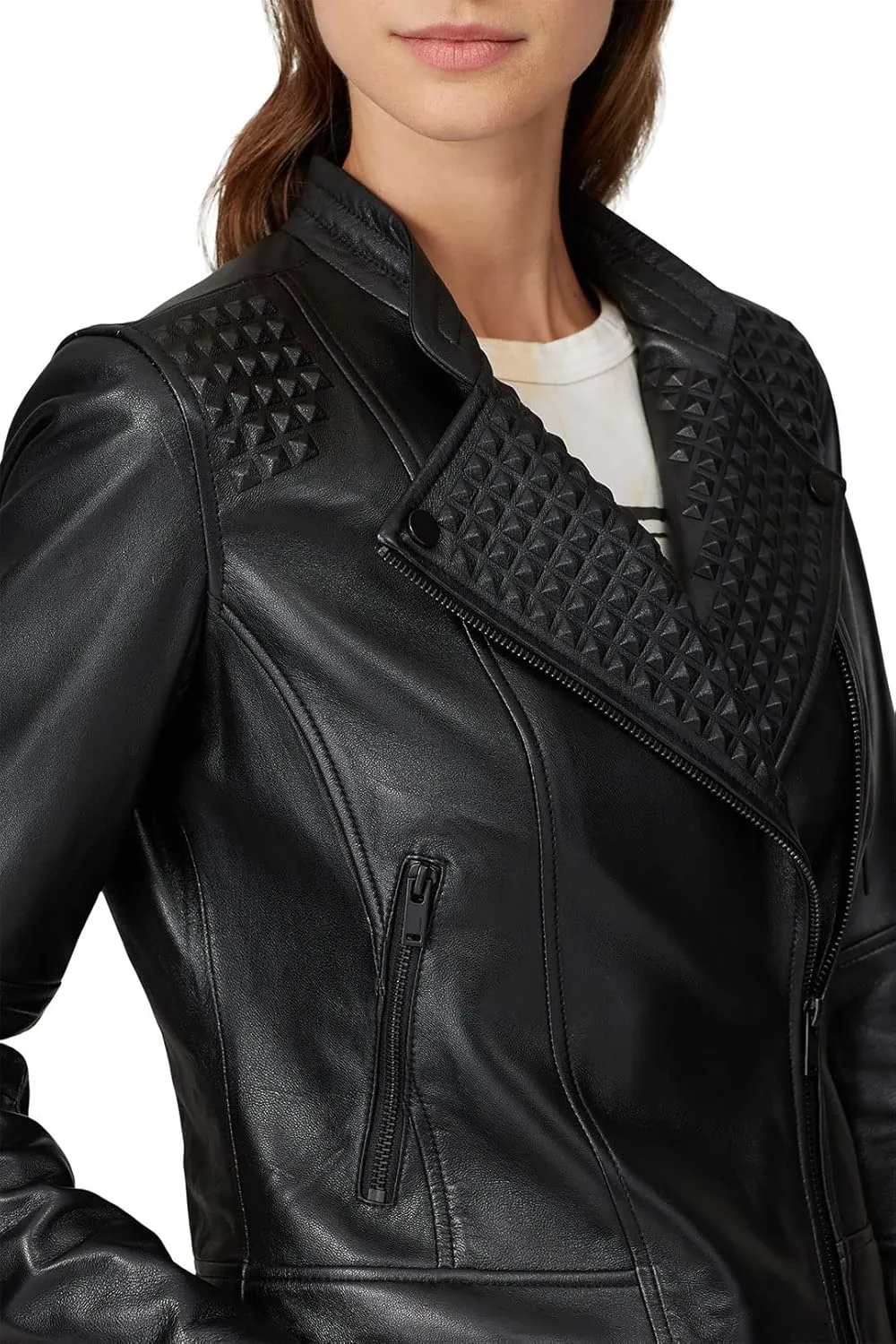 Slate & Willow Rent The Runway Pre-Loved Embossed Studs Leather Jacket