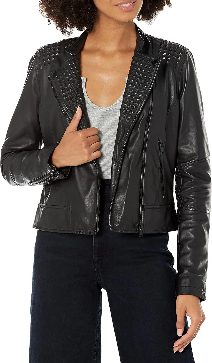 Slate & Willow Rent The Runway Pre-Loved Embossed Studs Leather Jacket