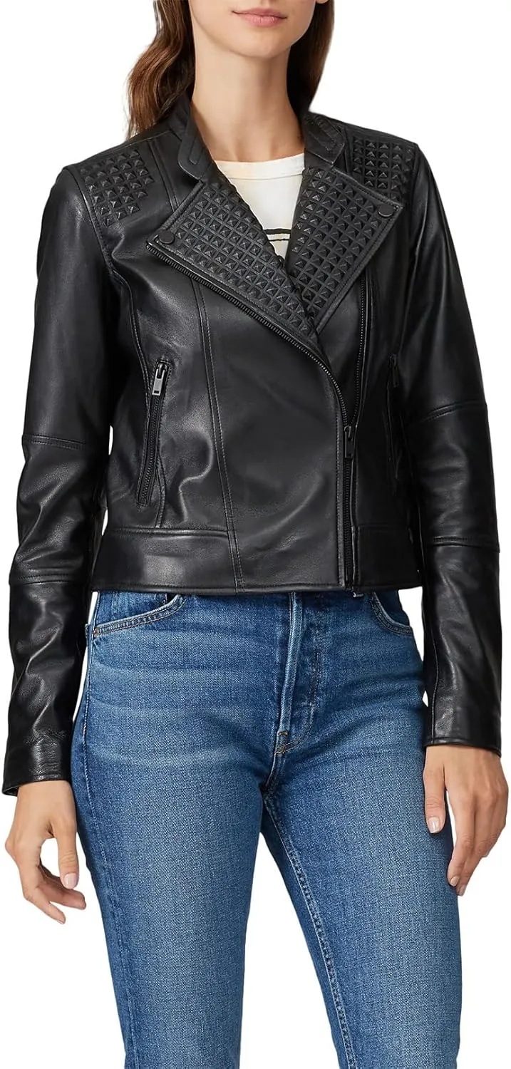 Slate & Willow Rent The Runway Pre-Loved Embossed Studs Leather Jacket