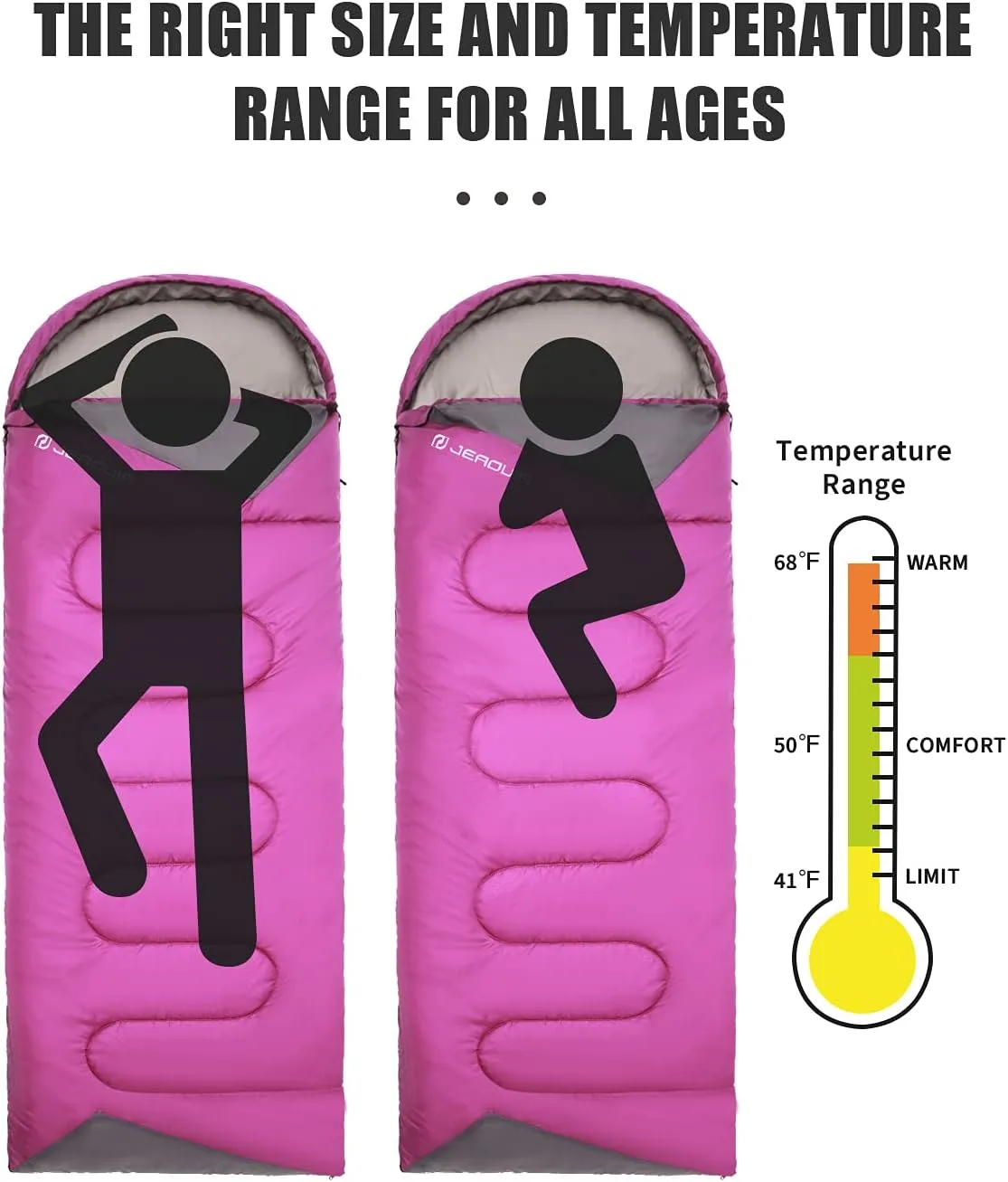 Sleeping Bags for Adults Backpacking Lightweight Waterproof- Cold Weather Sleeping Bag for Girls Boys Mens for Warm Camping Hiking Outdoor Travel Hunting with Compression Bags