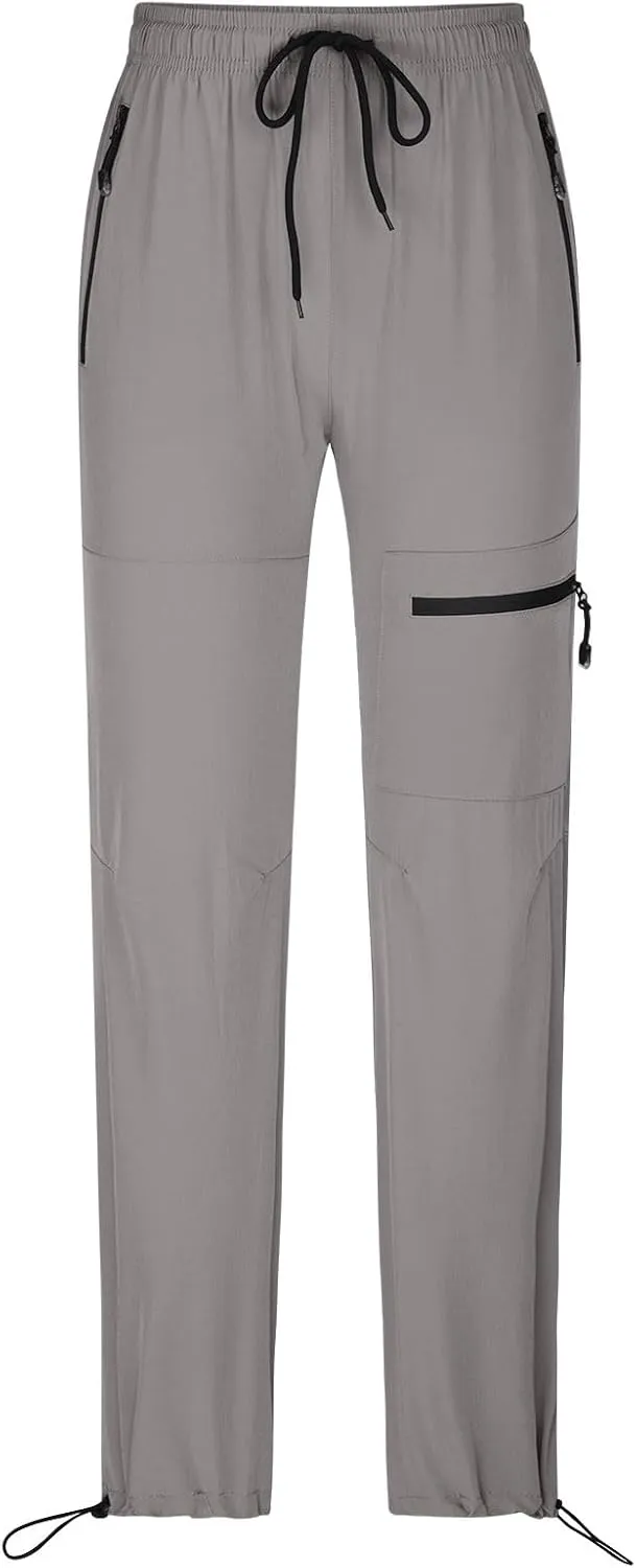 SMIDOW Womens Hiking Cargo Pants Lightweight Quick Dry High Waist Drawstring Jogger Pants Casual Workout Running Sweatpants