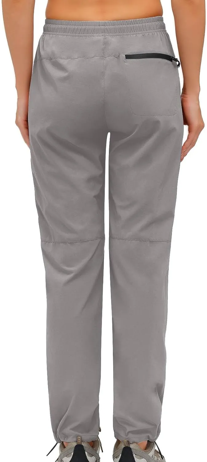 SMIDOW Womens Hiking Cargo Pants Lightweight Quick Dry High Waist Drawstring Jogger Pants Casual Workout Running Sweatpants