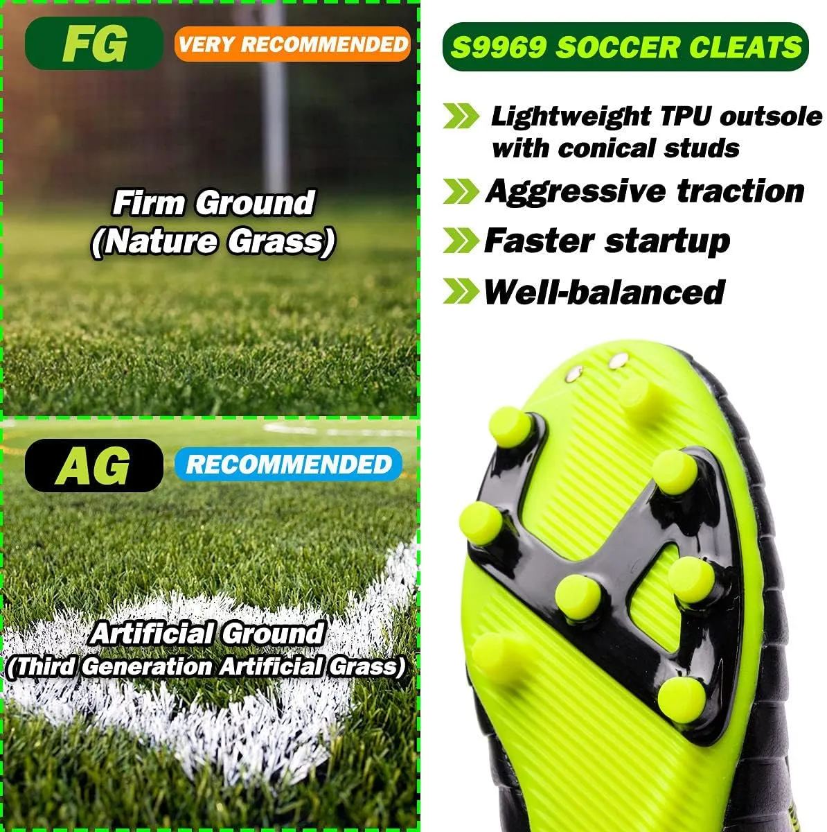 Soccer Shoes Kids Boys FG Cleats/TF Professional Training Girls Football Shoes