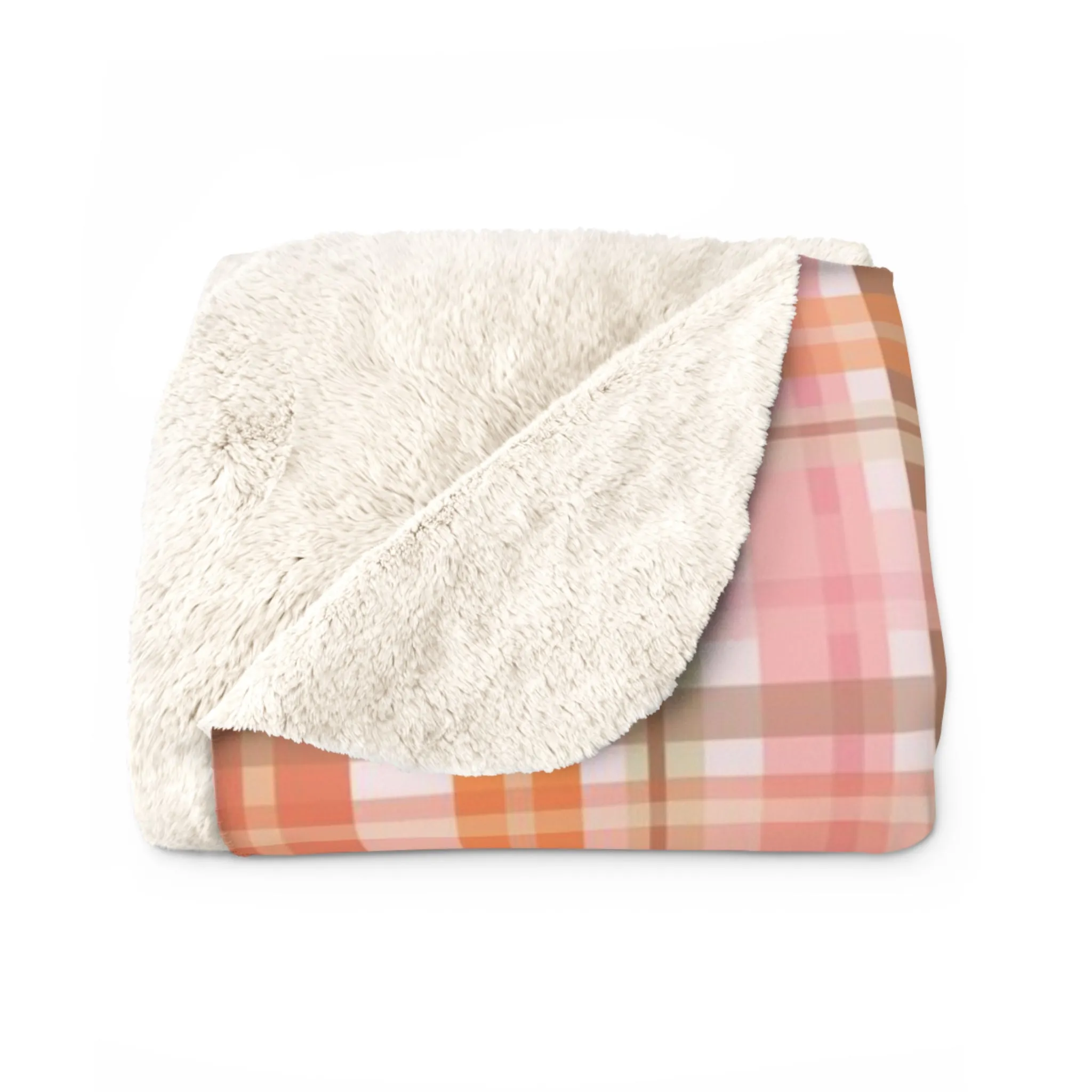 Soft Autumn Plaid Sherpa Fleece Blanket