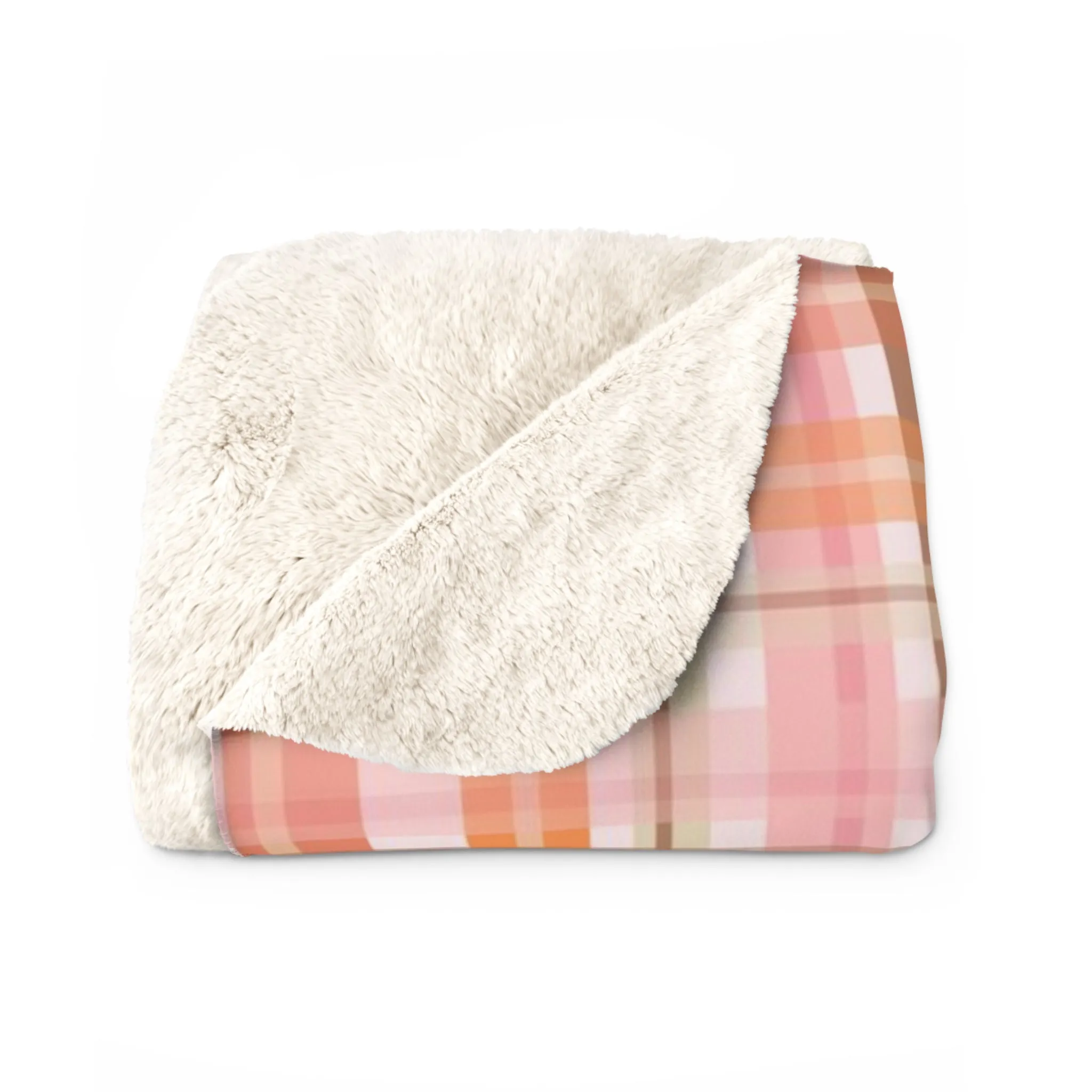 Soft Autumn Plaid Sherpa Fleece Blanket