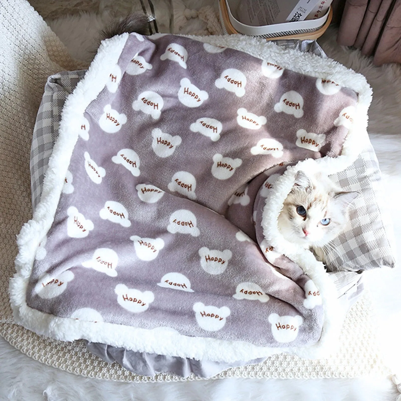 Soft Fleece Pad Pet Comfortable Cushion Home Breathable Rug Keep Warm Sleeping Cover For Puppy Dog Cat Sofa Bed Mats