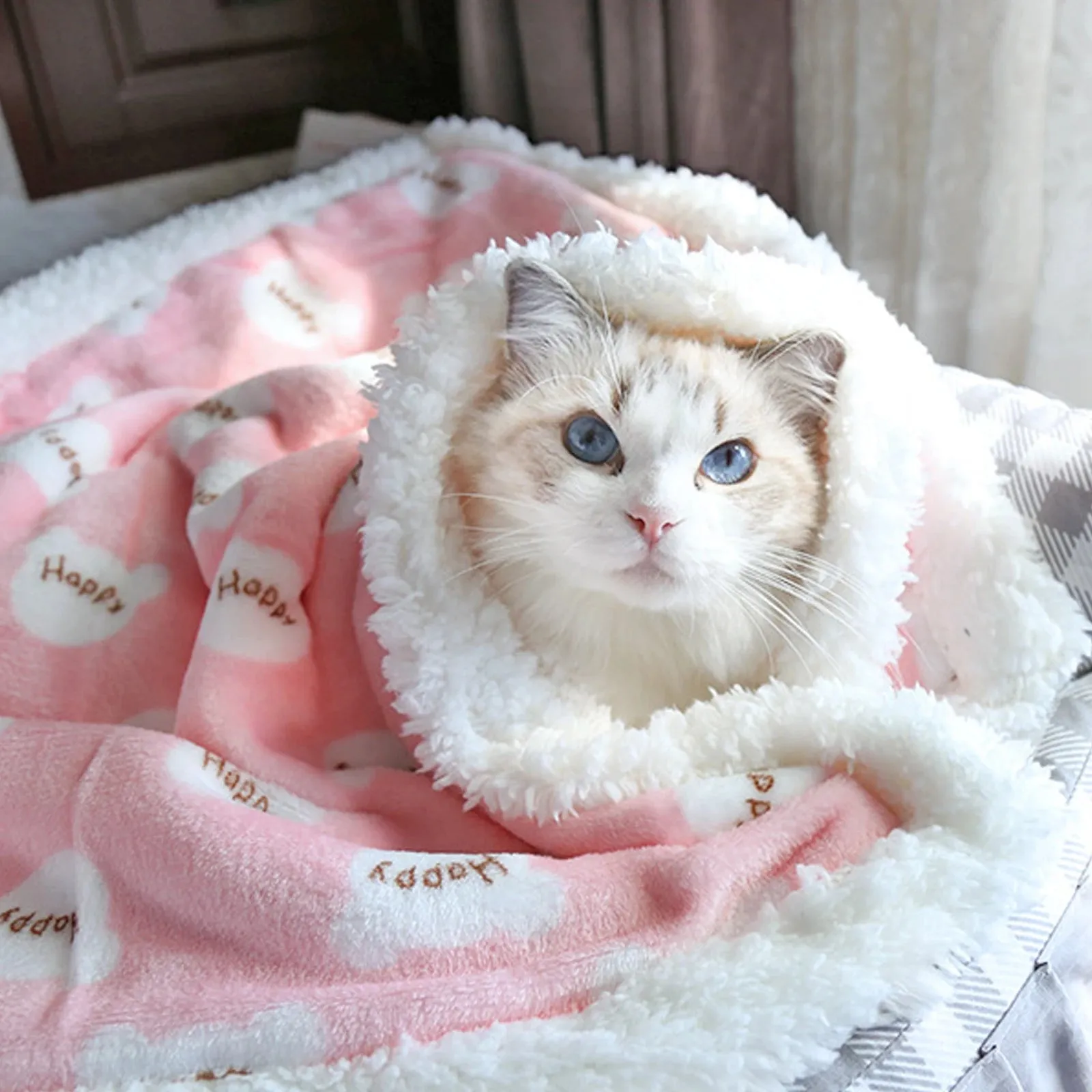 Soft Fleece Pad Pet Comfortable Cushion Home Breathable Rug Keep Warm Sleeping Cover For Puppy Dog Cat Sofa Bed Mats