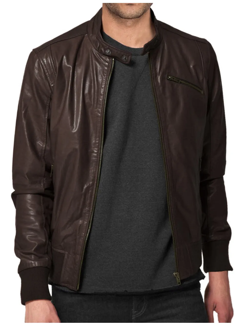 Soft Lambskin Studded Leather Jacket