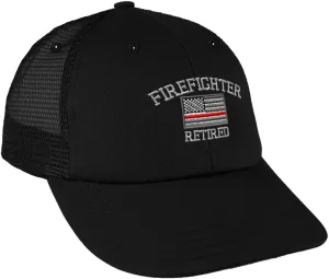 Speedy Pros Trucker Hat Baseball Cap Firefighter Fireman Retired Embroidery Cotton Snapback