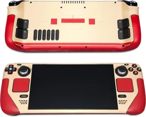 Steam Deck Skin, Famicom Edition, Full Wrapping Matte Vinyl Skin for Steam Deck (Designed by POP SKIN), Compatible with Both Steam Deck LCD Version and OLED Version.
