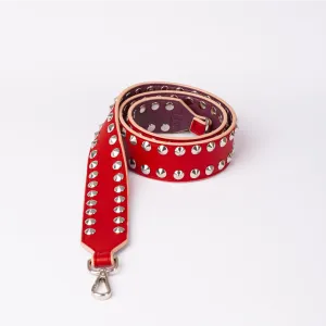 STL Red Studded Strap