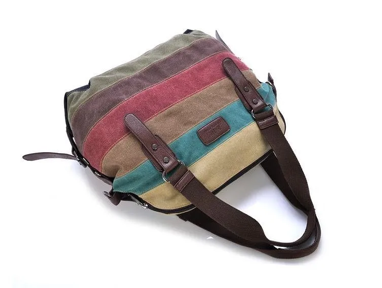 Striped Canvas Tote
