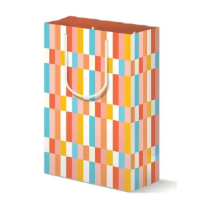Striped Checkerboard Gift Bags