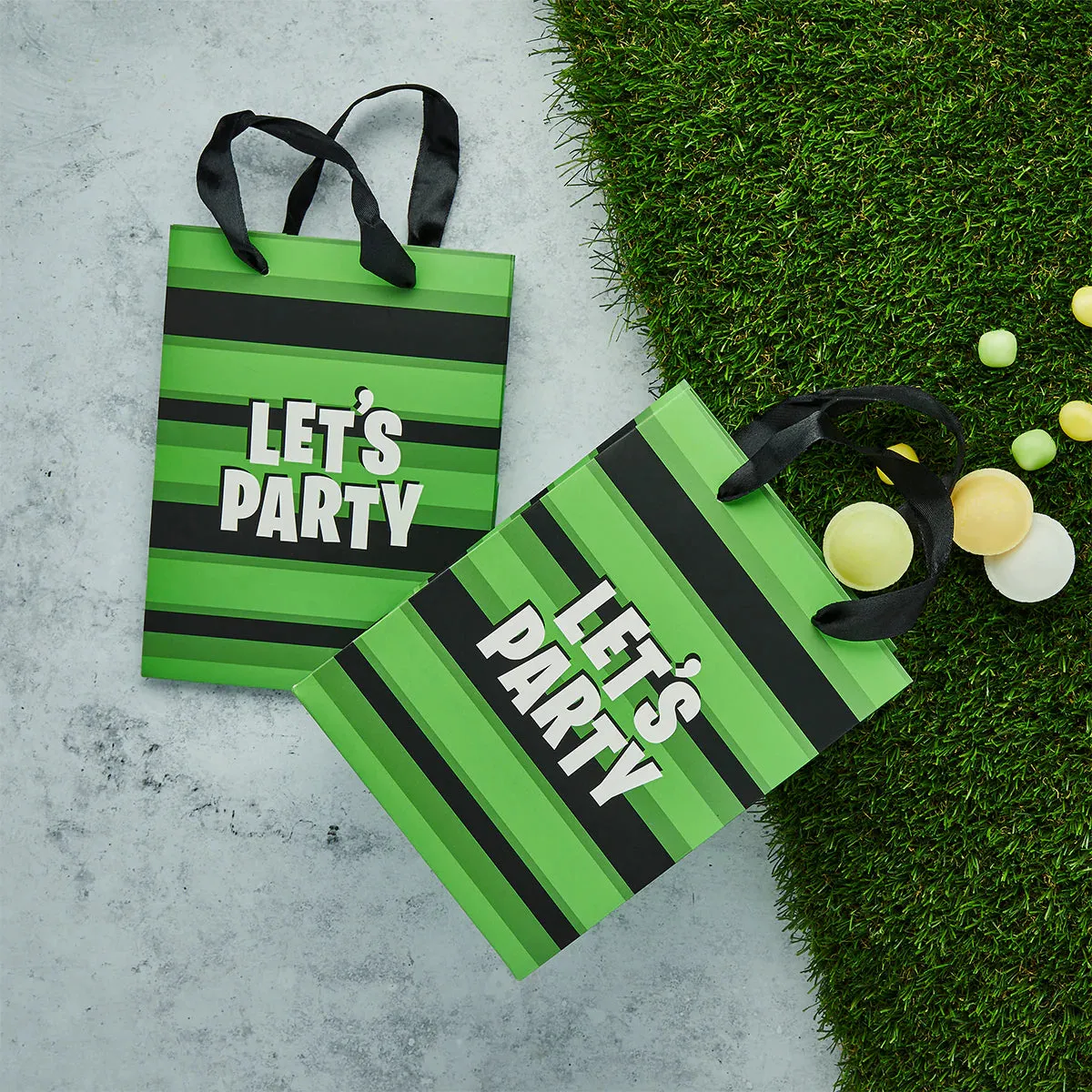 Striped Let's Play Party Bag