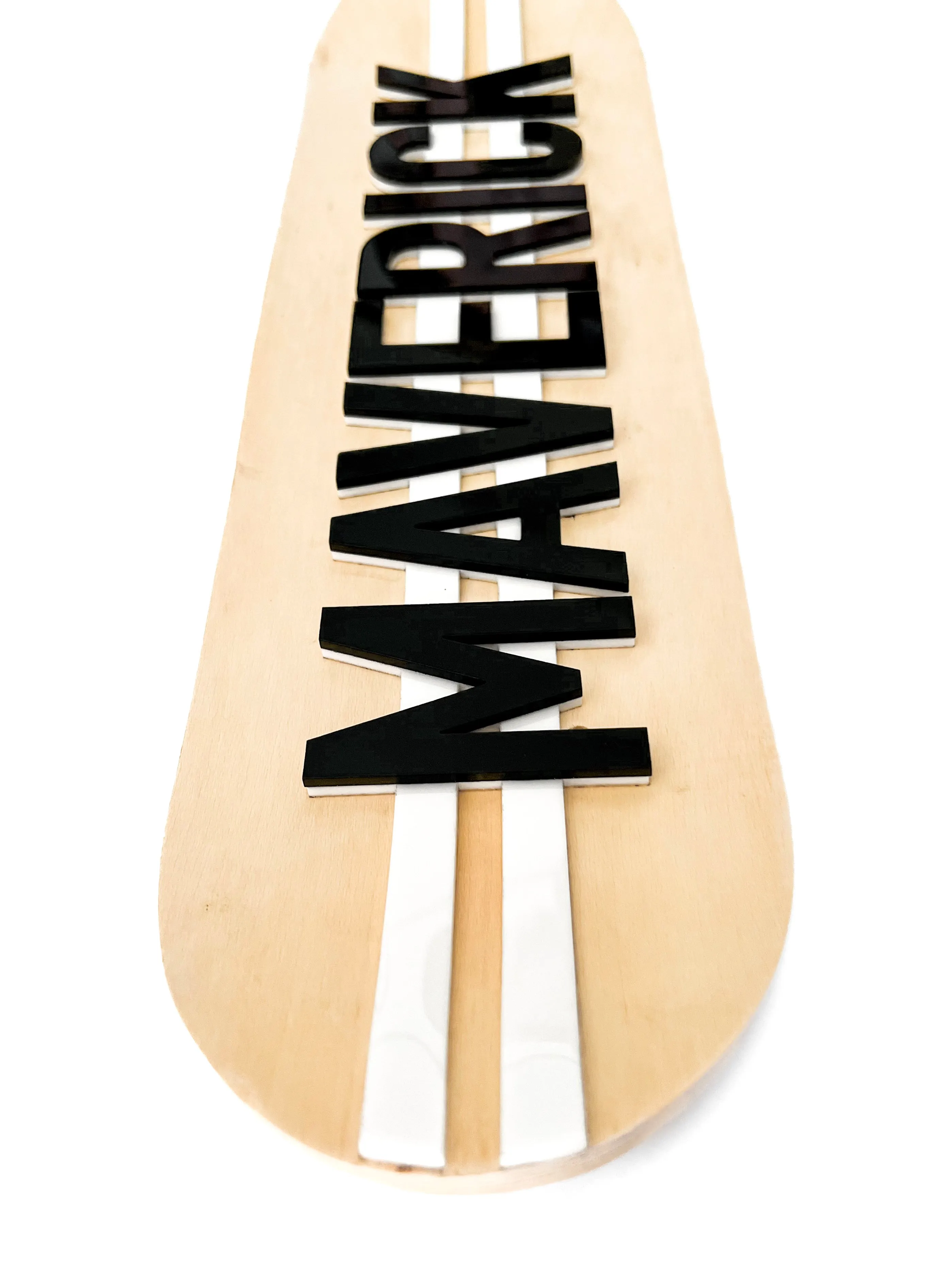 Striped Personalized Mini Skateboard