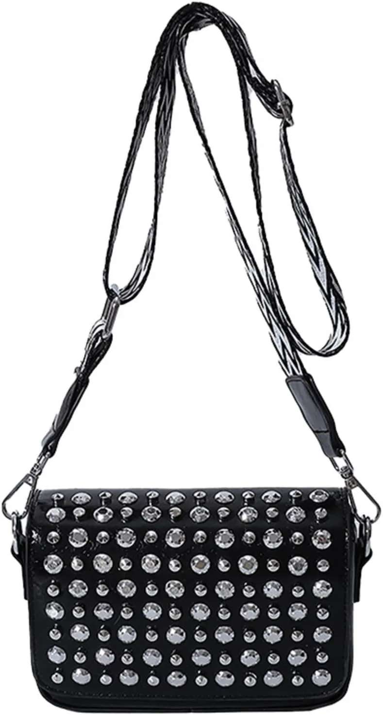 Studded Purse Studded Crossbody Purses for Women Vegan Leather Bag Studded Bag Y2k Purse Gothic Bag