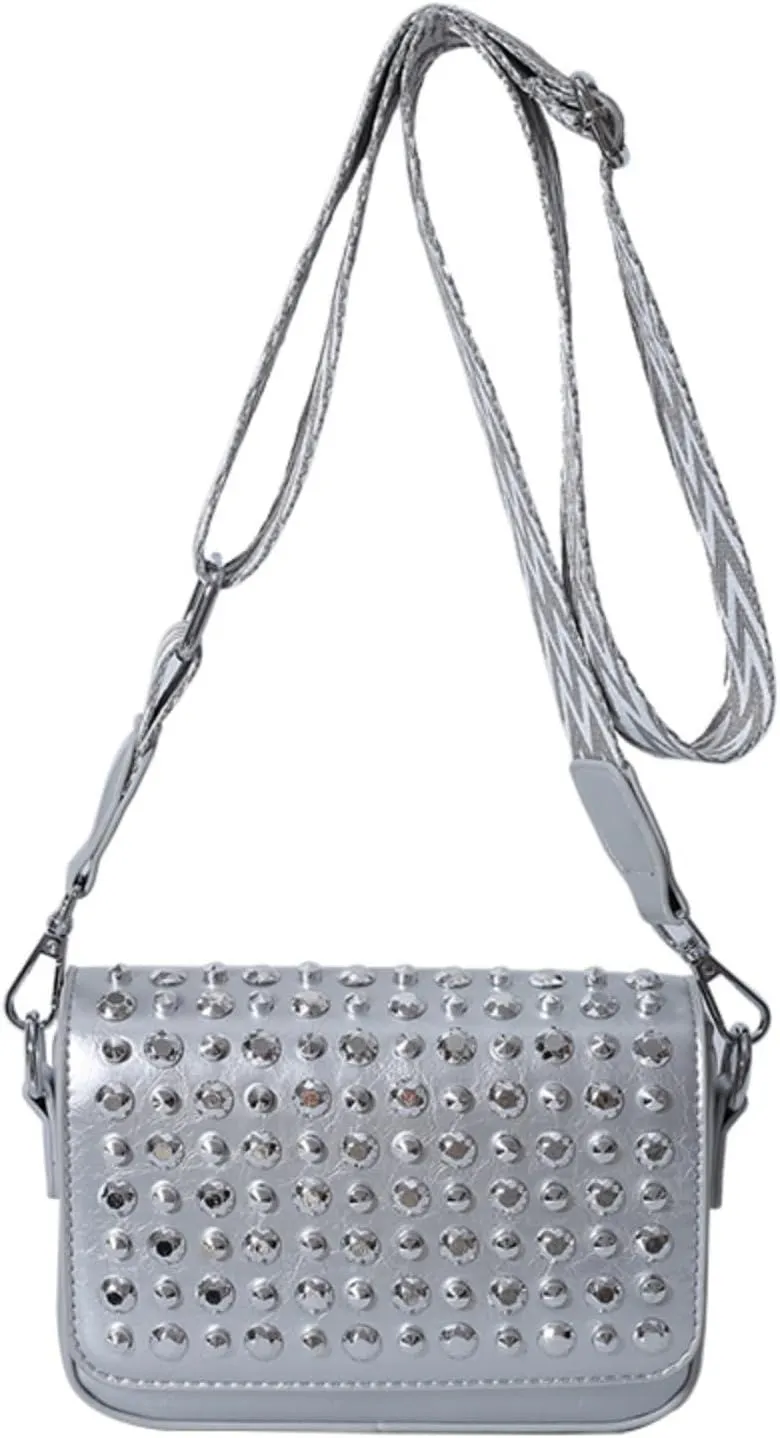 Studded Purse Studded Crossbody Purses for Women Vegan Leather Bag Studded Bag Y2k Purse Gothic Bag