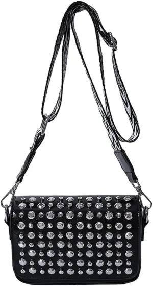 Studded Purse Studded Crossbody Purses for Women Vegan Leather Bag Studded Bag Y2k Purse Gothic Bag