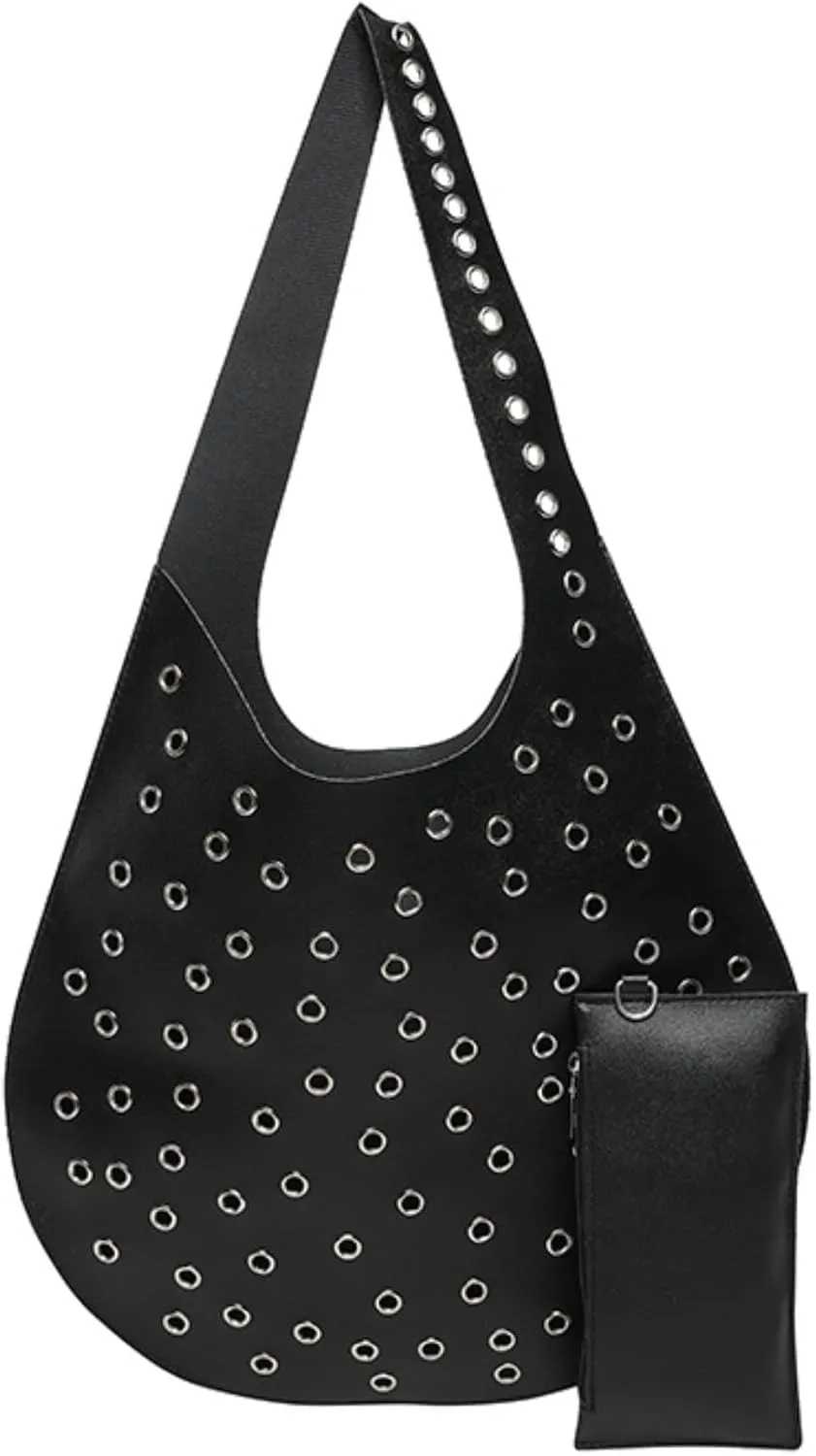 Studded Purse Y2k Large Tote Bag for Women Vegan Leather Bag Studded Bag Punk Aesthetics 2000s Purse