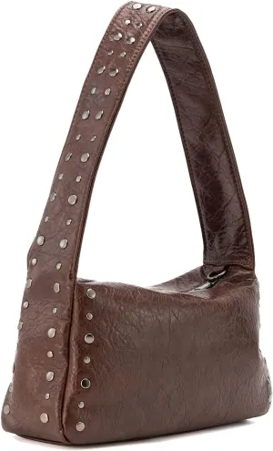 Studded Purse Y2k Purses For Women Black Shoulder Crossbody Bag Cute Trendy Vegan Leather Handbag