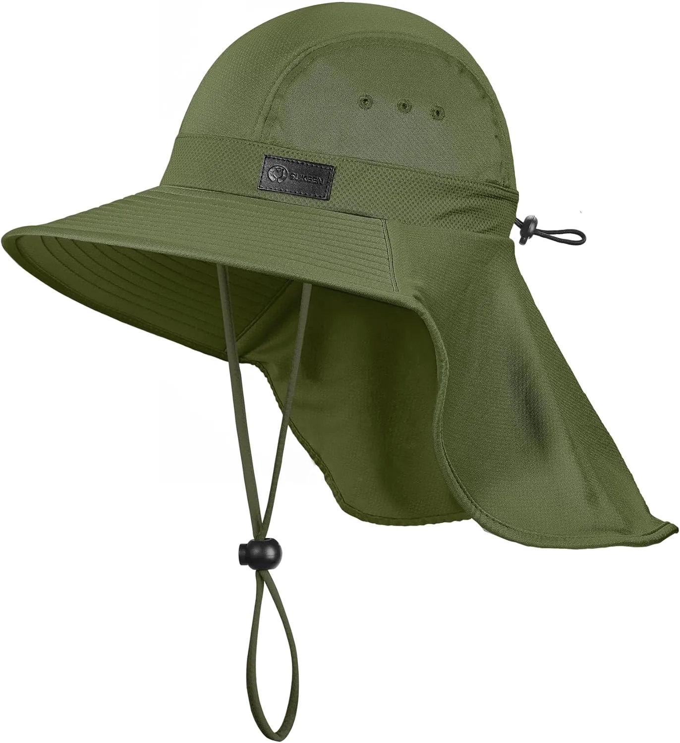 Sukeen Cooling Sun Hat for Men Women UPF50  Wide Brim Fishing Hat with Neck Flap Adjustable Foldable Bucket Hat for Hiking