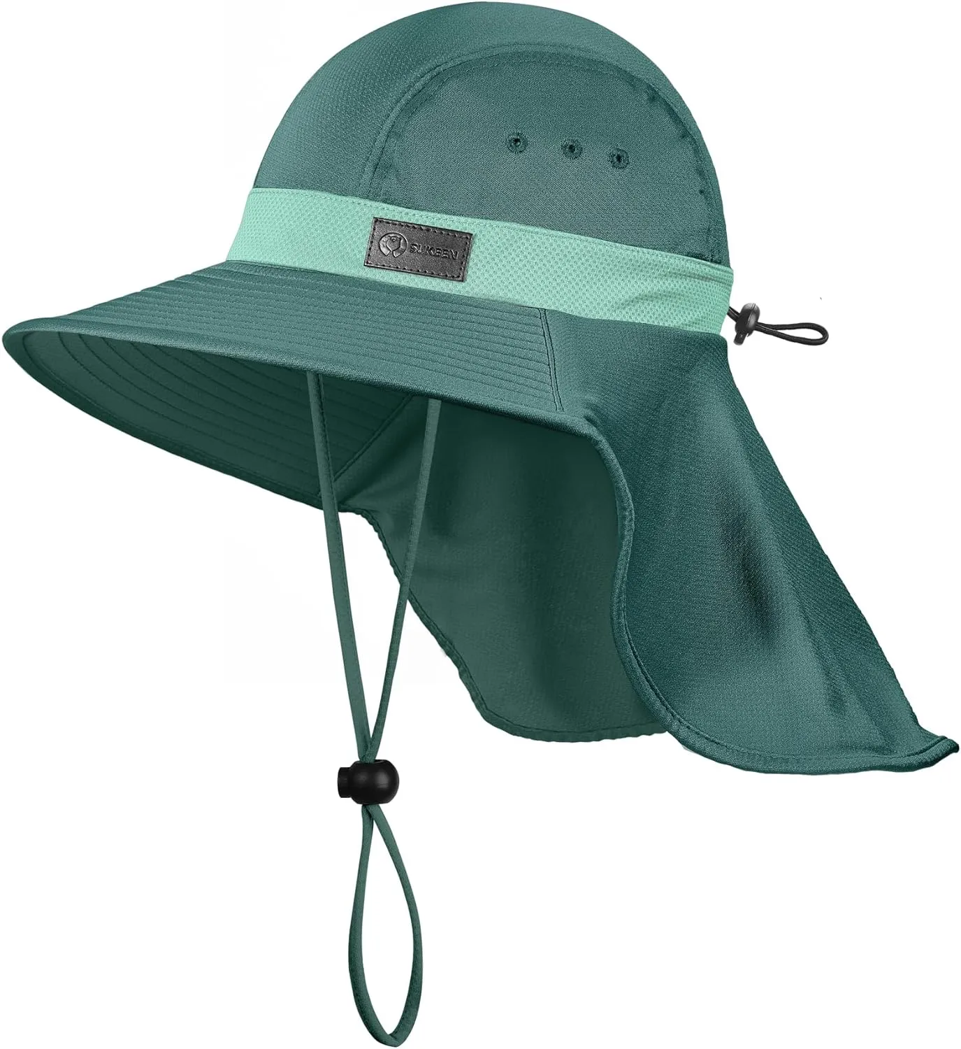 Sukeen Cooling Sun Hat for Men Women UPF50  Wide Brim Fishing Hat with Neck Flap Adjustable Foldable Bucket Hat for Hiking