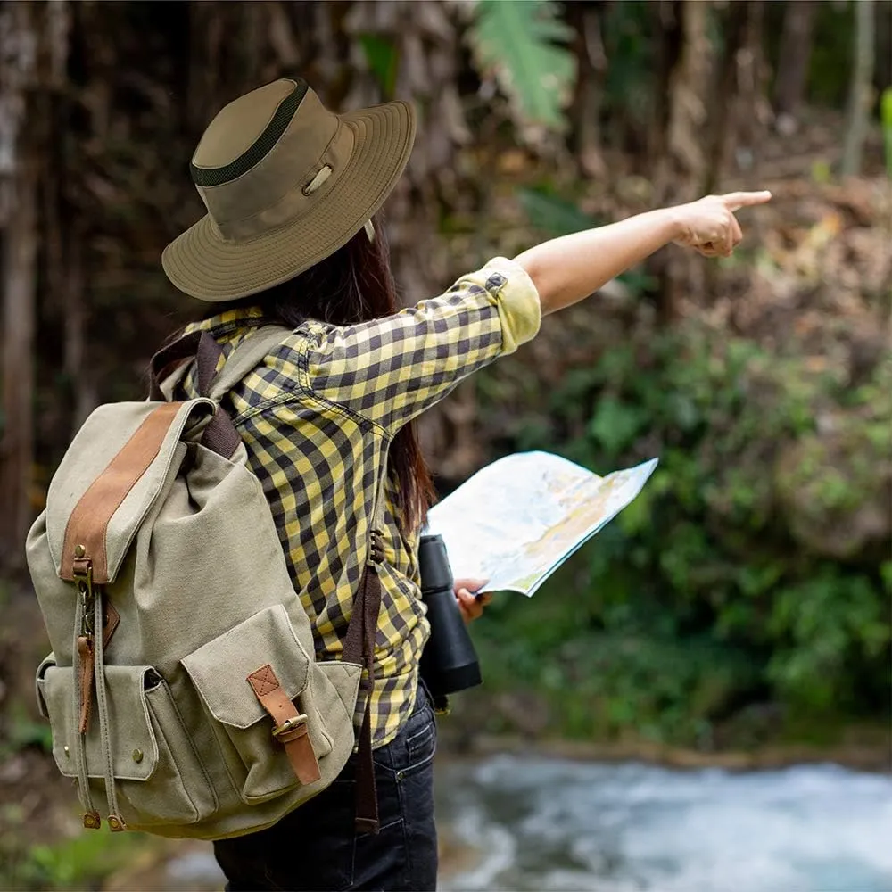 SUN CUBE Wide Brim Sun Hat for Men Women, Sun Protection UV Hat, Safari Hiking Boonie Hat