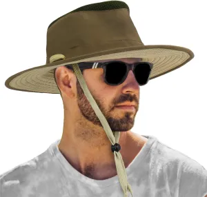 SUN CUBE Wide Brim Sun Hat for Men Women, Sun Protection UV Hat, Safari Hiking Boonie Hat