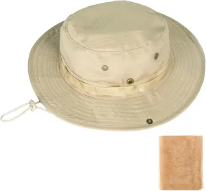 Sun Hats for Men Women Boonie Hat UPF 50  Bucket Hat Wide Brim UV Protection Fishing Hiking Safari Outdoor Hats