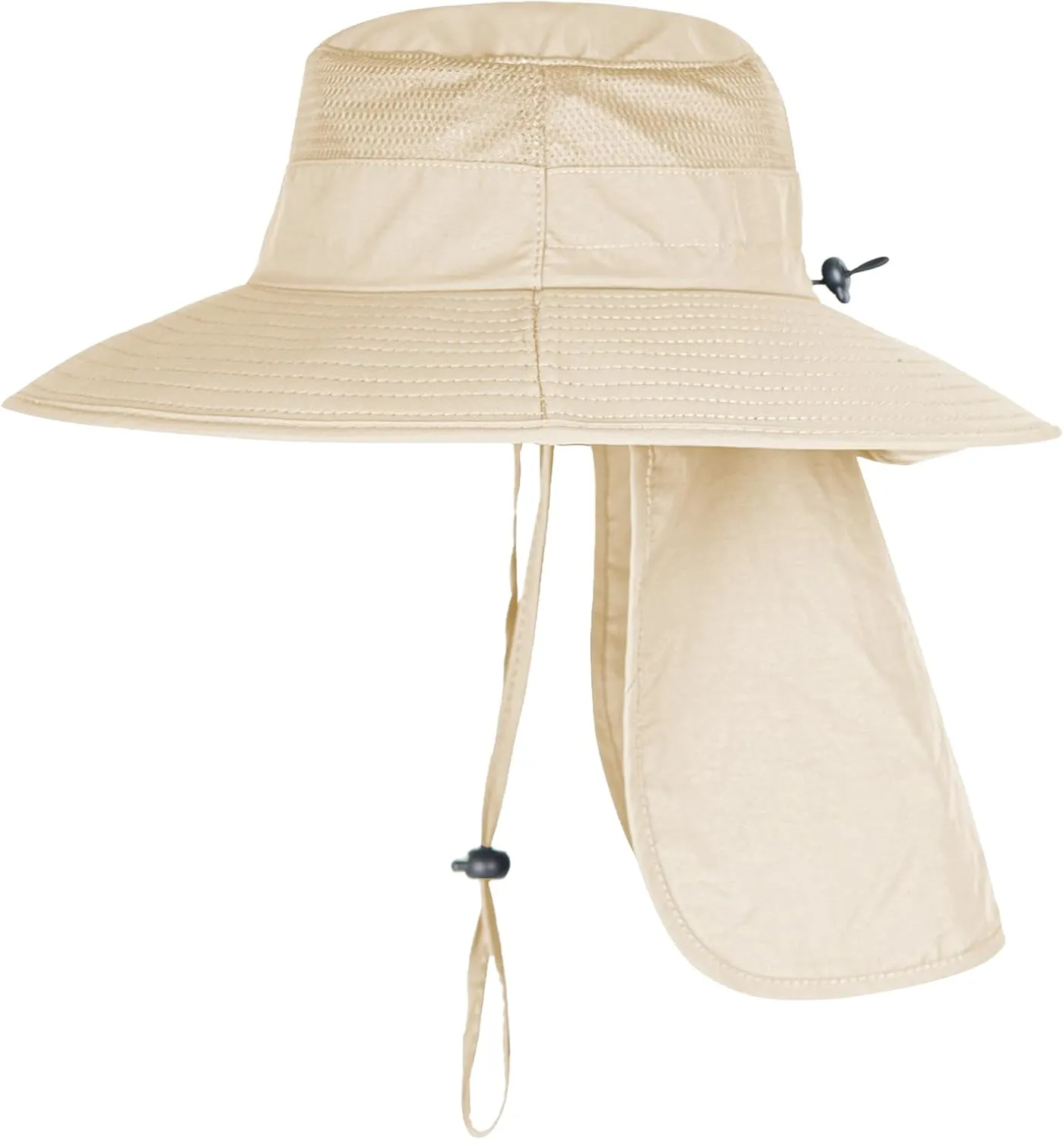Sun Hats for Men Women Fishing Hat UPF 50  Breathable Wide Brim Bucket Hats Summer UV Protection Safari Hat with Neck Flap