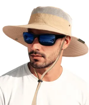 Sun Hats for Women Men Breathable Wide Brim Fishing Hat Hiking Summer UV Protection Bucket Hats UPF 80 