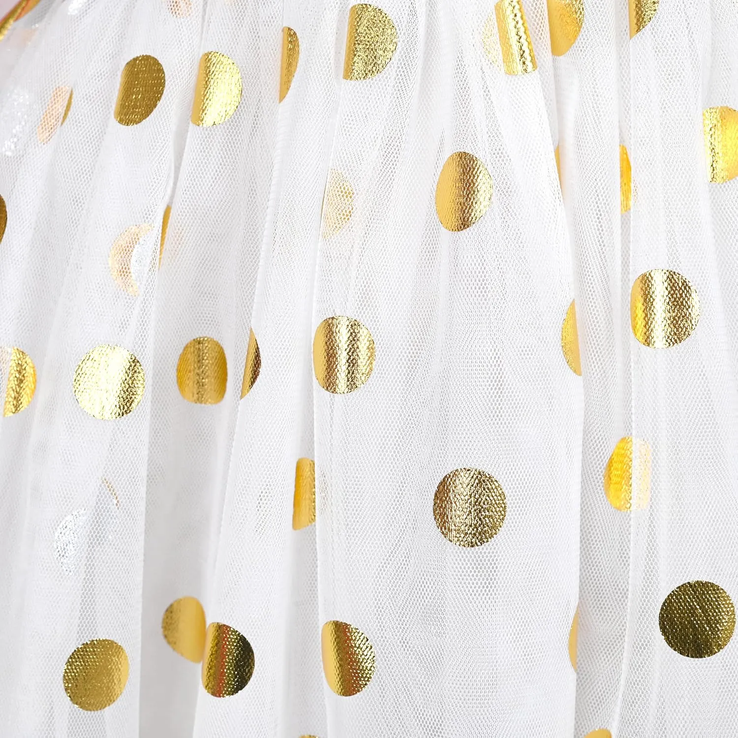 Sunny Fashion Girls Dress Beige Cream Sequin Heart Butterfly Tulle Skirt Long Sleeve